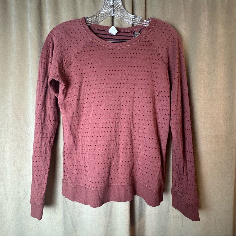 Marine Layer Rose Raglan Long Sleeve Top thick shirt Soft Cozy XS